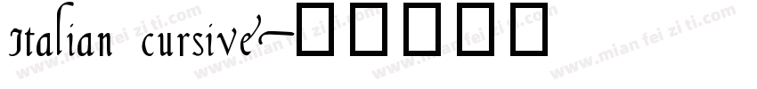 Italian cursive字体转换